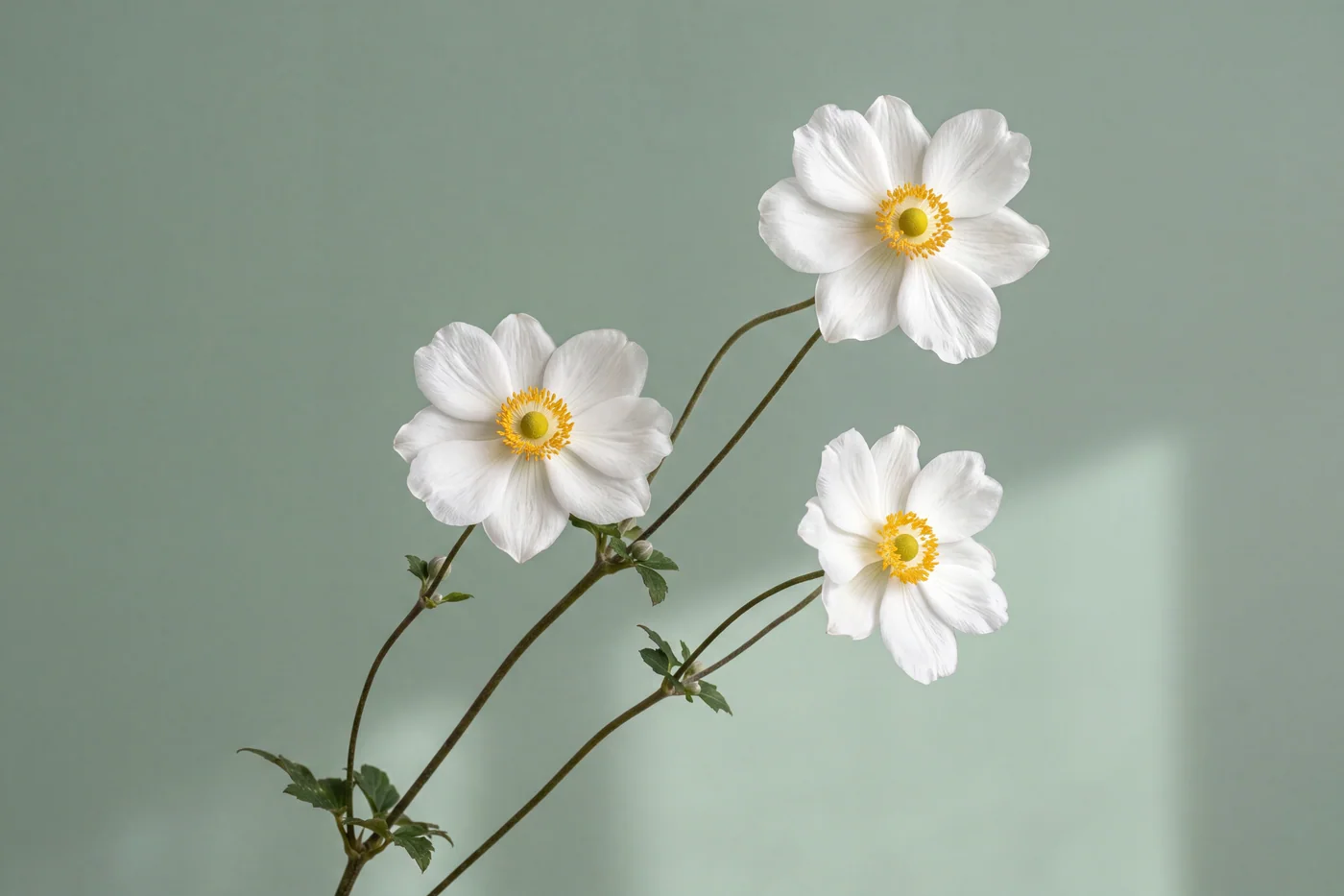 Japanese anemone — AI botanical still life prompt result