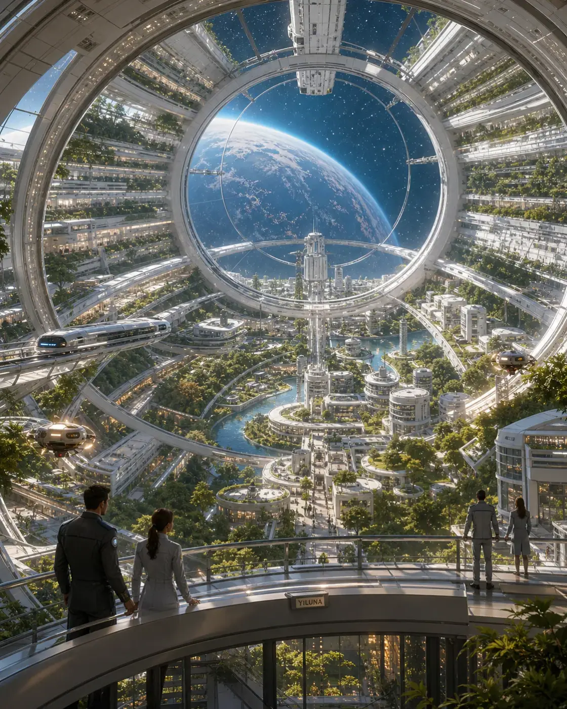 One-Light-Year Colony — A living megastructure city in space