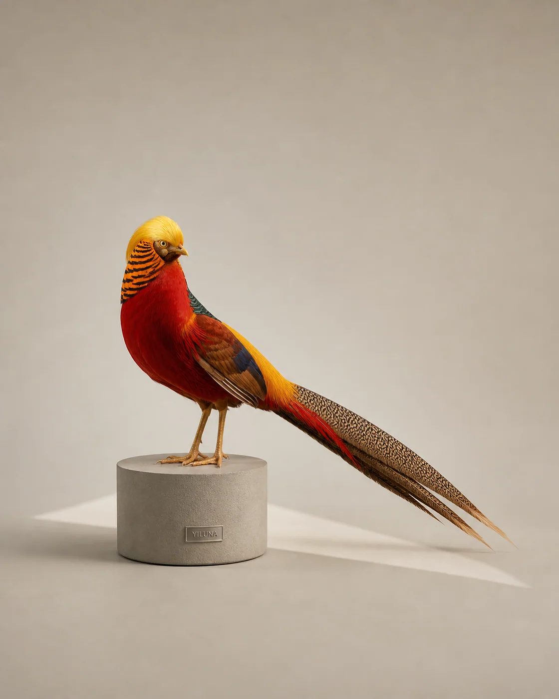 Golden Pheasant Muted Opulence — AI animal portraits prompt result