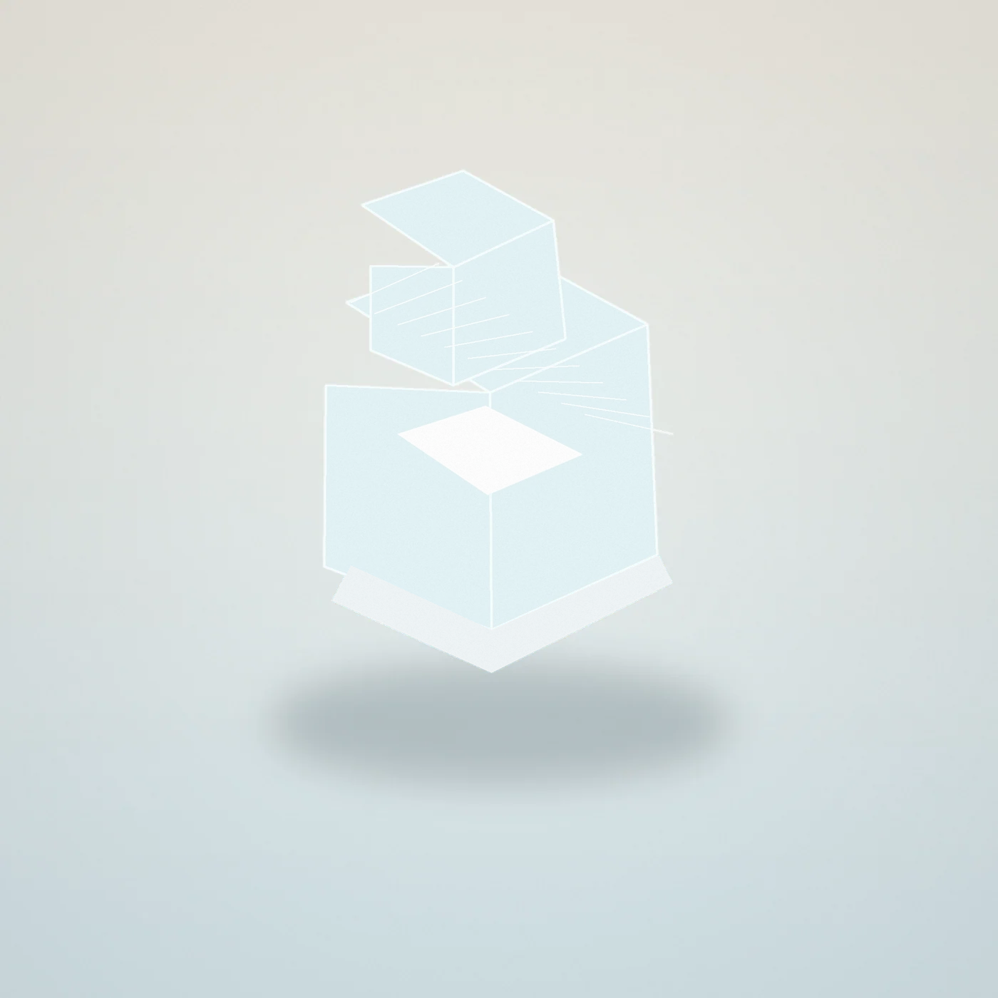 Translucent glass prism monolith — AI poster and graphic prompt result