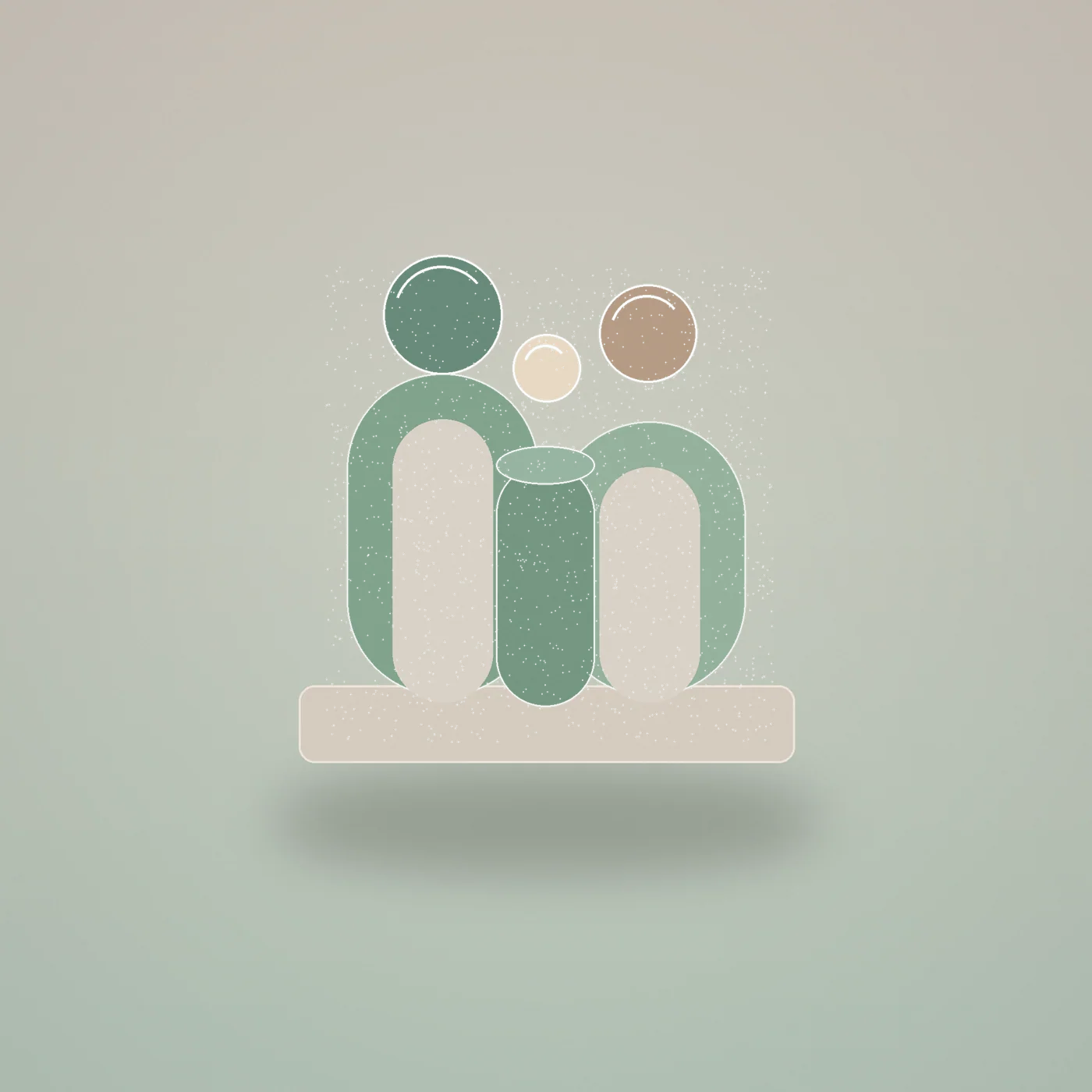 Sage ceramic modular arch totem — AI poster and graphic prompt result