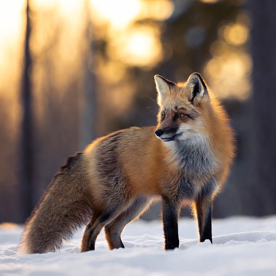 A Red Fox In Fresh Snow — Animal
