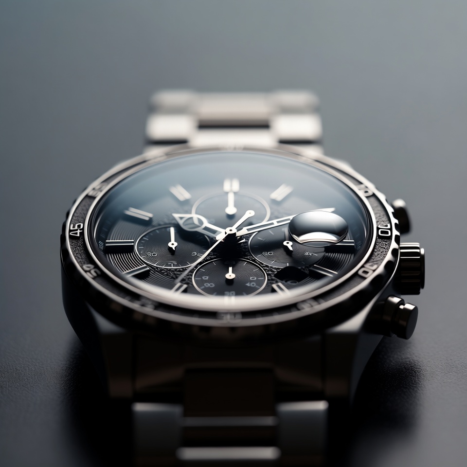 A Macro Shot Of A Luxury Wristwatch — Product Shot