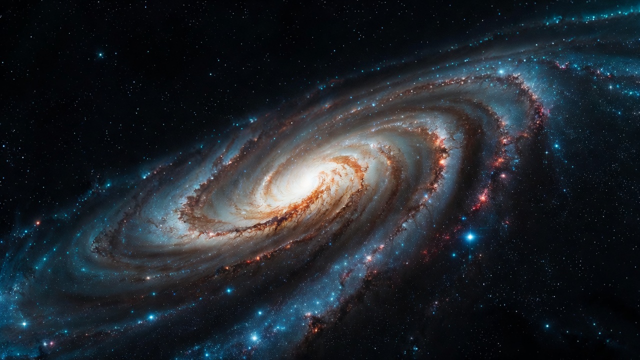A Colorful Spiral Galaxy — Desktop Wallpaper