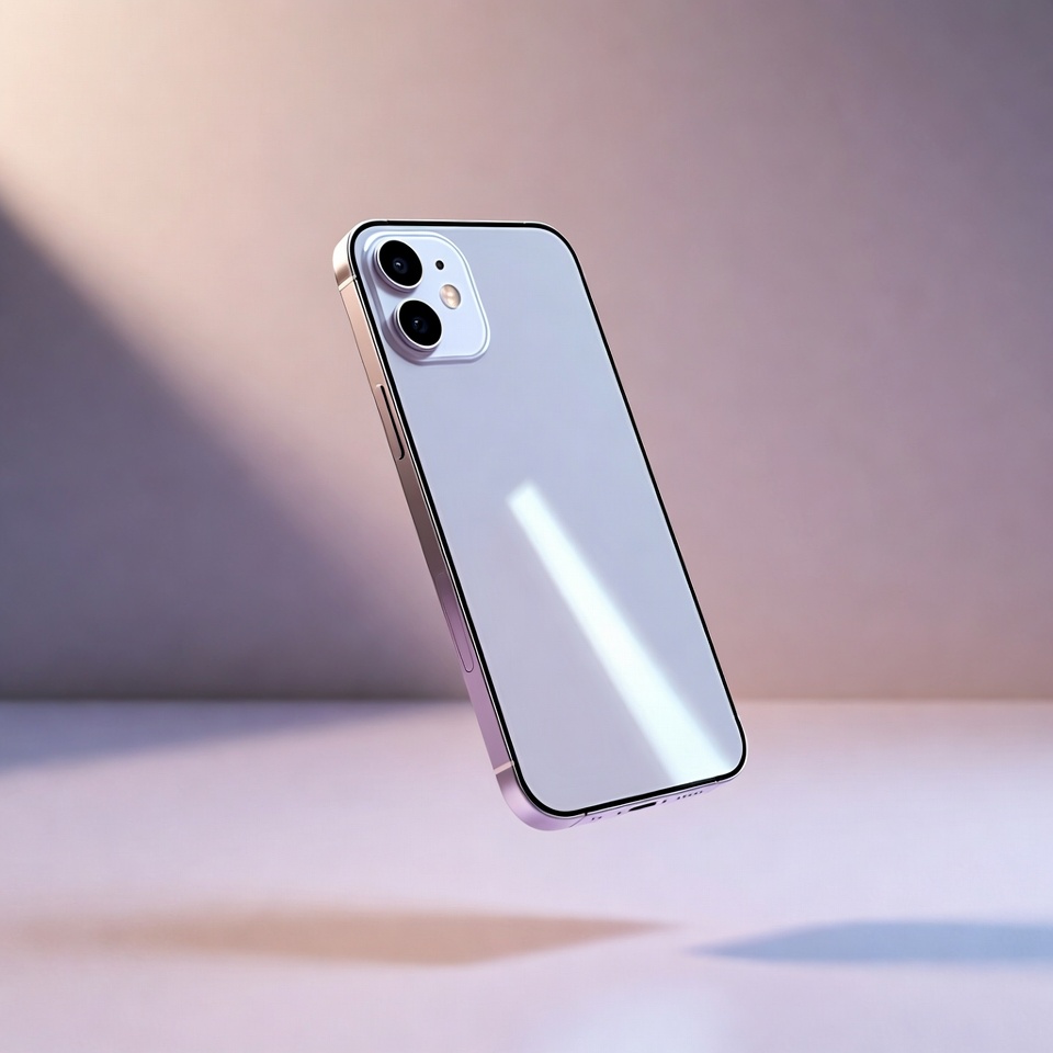 A Sleek Smartphone Floating On Pastel — Product Shot