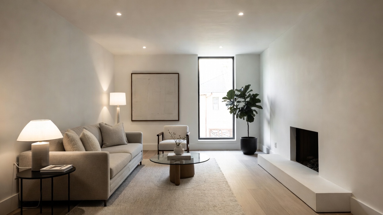 A Modern Minimalist Living Room — Interior