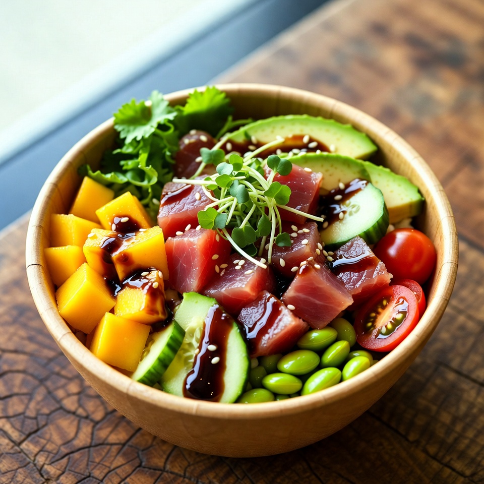 A Vibrant Hawaiian Poke Bowl — Food Photography