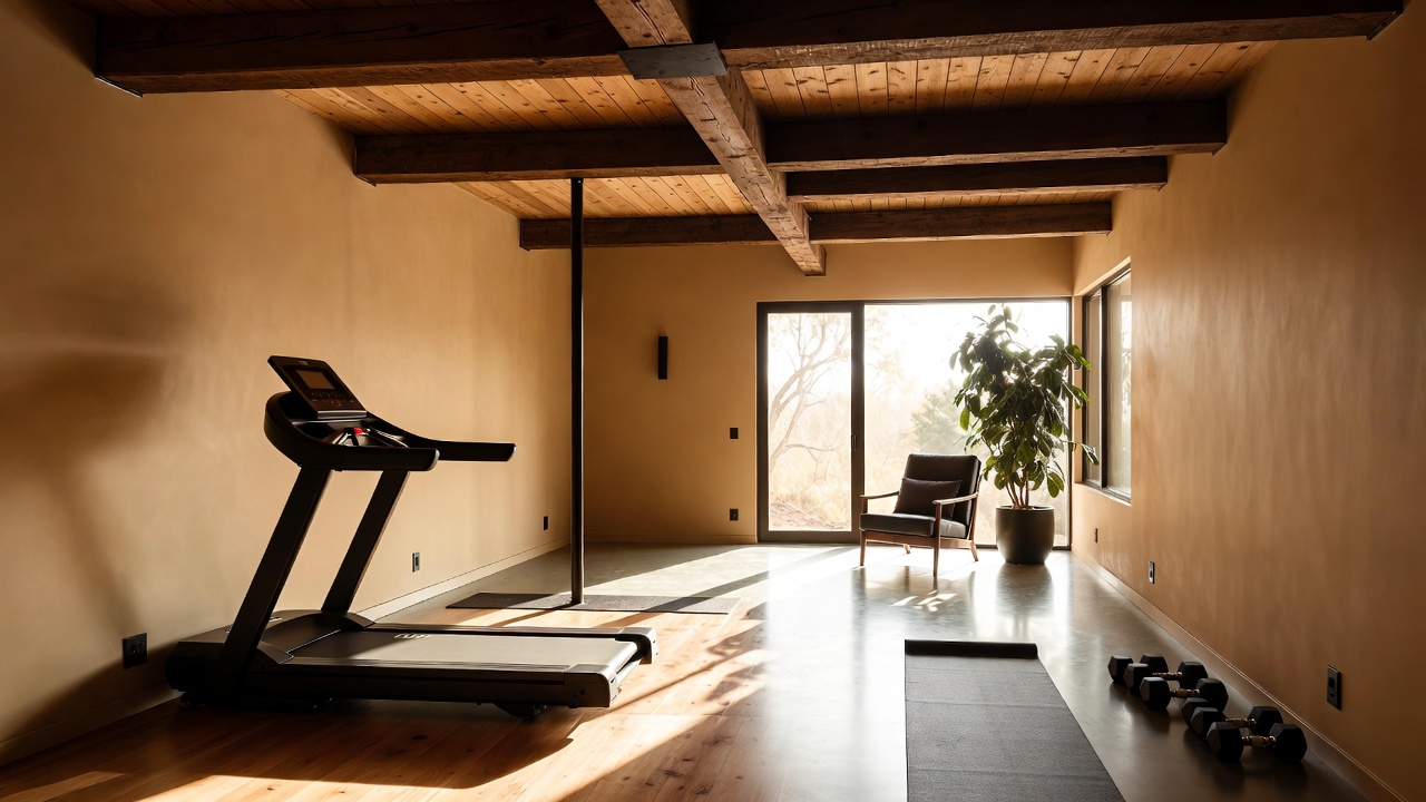 A Sleek Modern Home Gym — Interior
