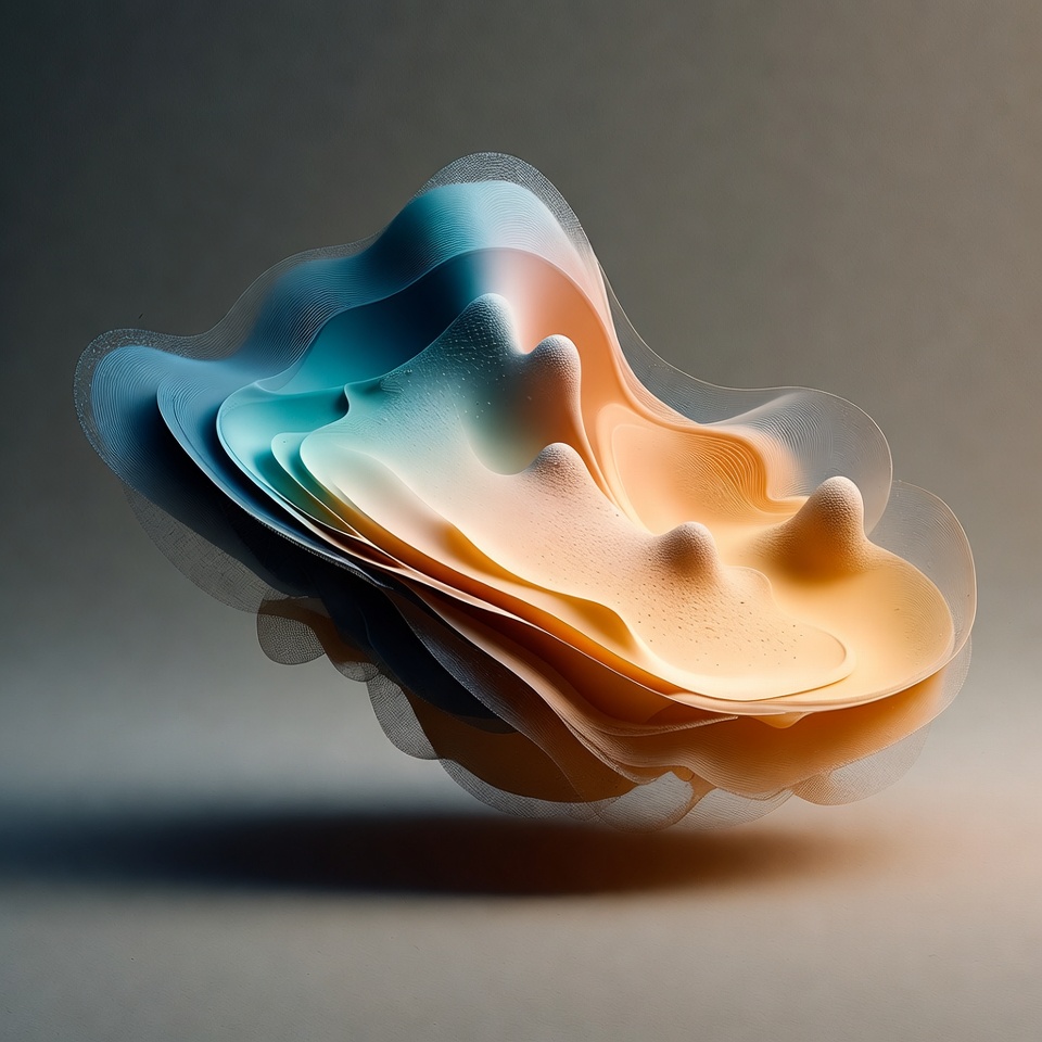 A Wavy 3d Gradient Blob — Abstract Background