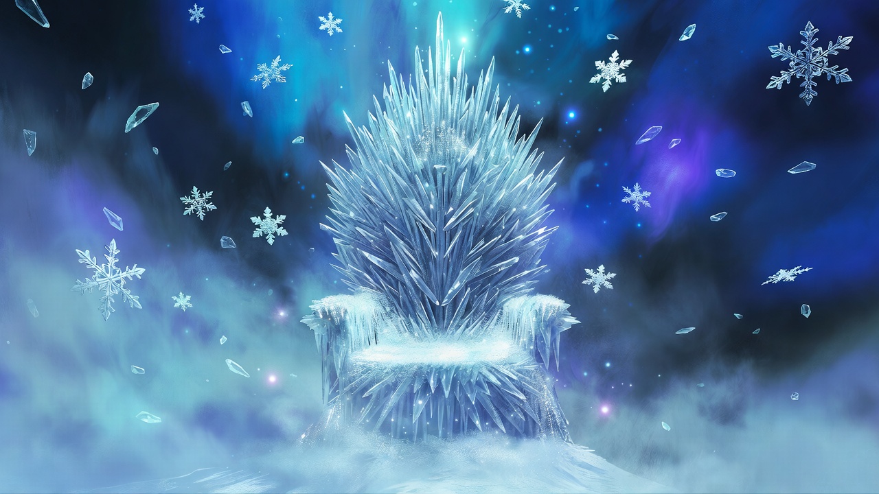 An Ice Queen'S Frozen Crystal Throne — Fantasy