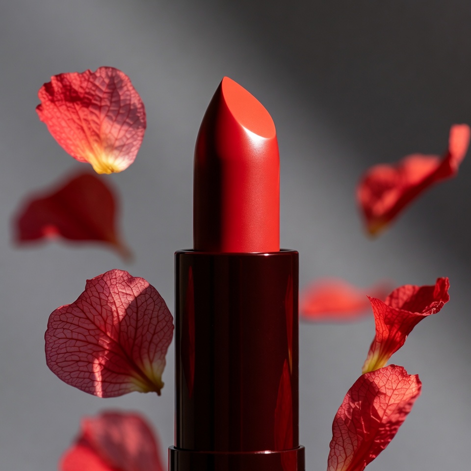 A Matte Lipstick With Petals — Product Shot