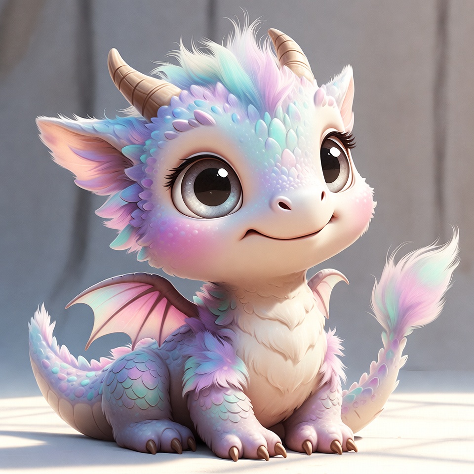A Happy Little Dragon — 3D Render