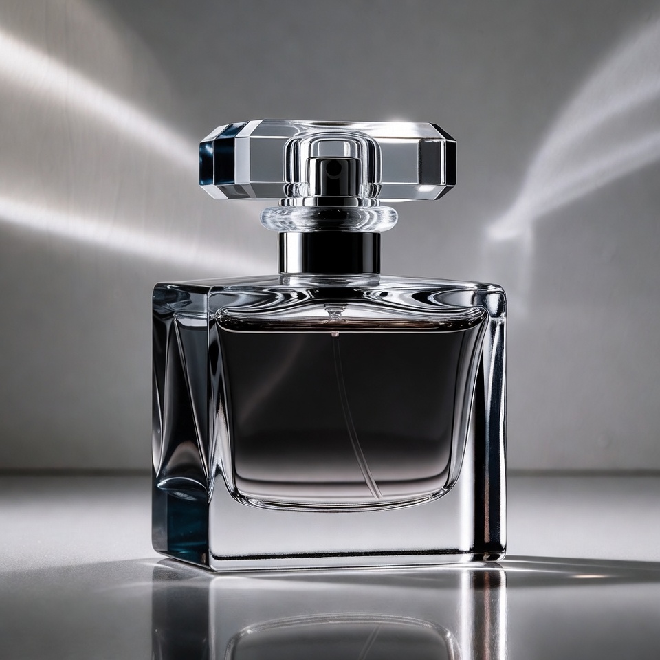 A Luxury Perfume Bottle With Soft Reflections — Product Shot